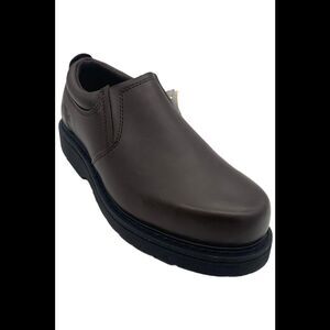 Work America Men's Work Slip-On Work Loafer Brown - Wide